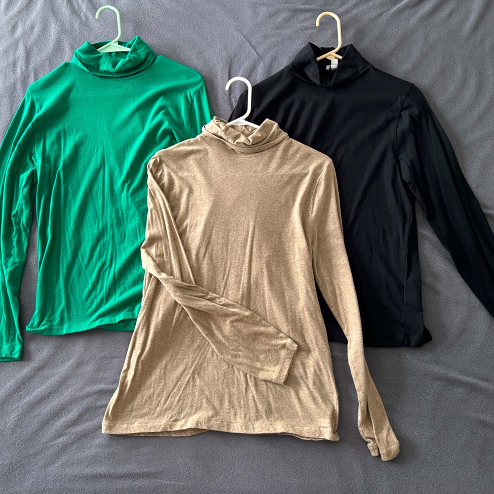 J. Crew tissue turtleneck.